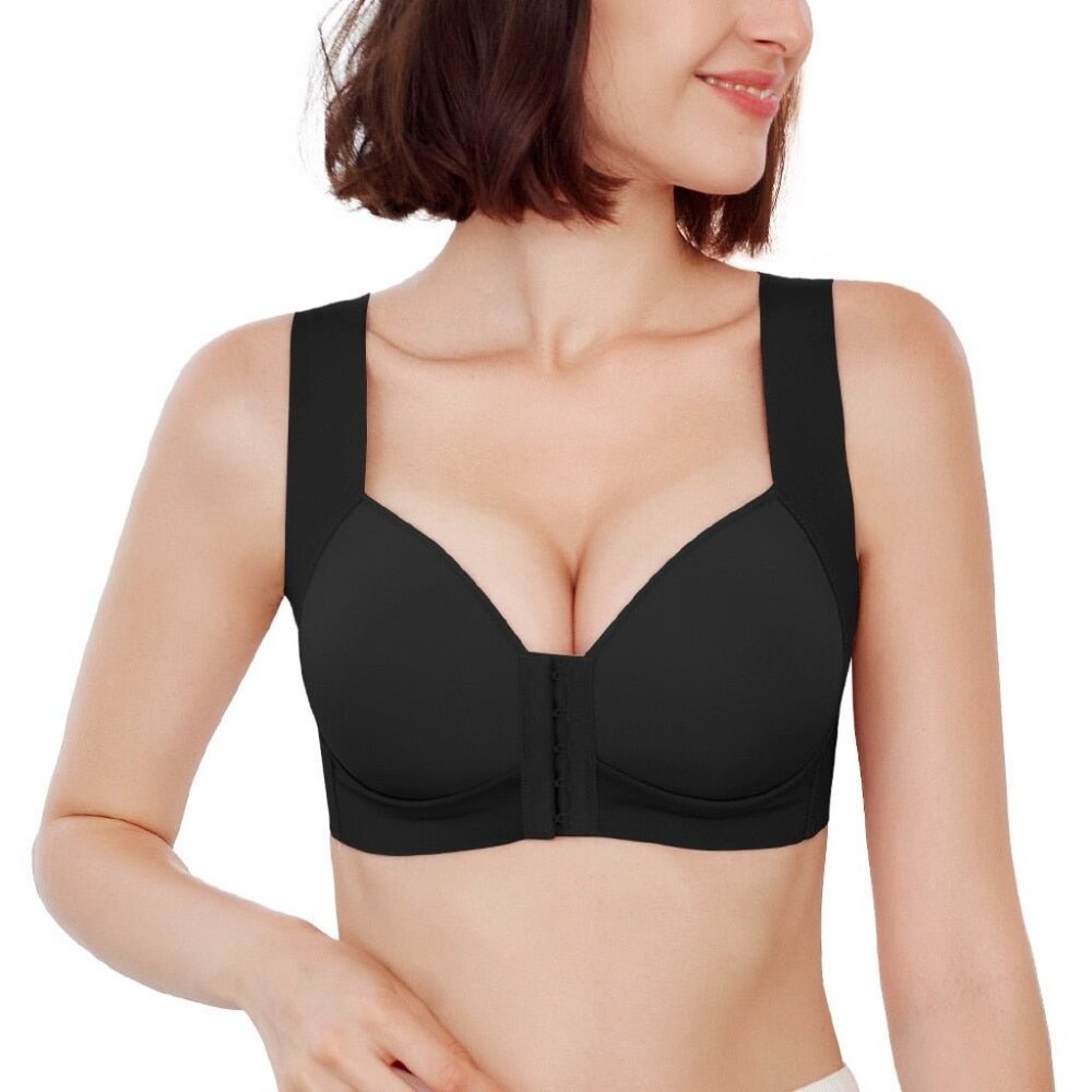NWOT MagicBra Magic Front Closure Seamless Push Up Black - 36C